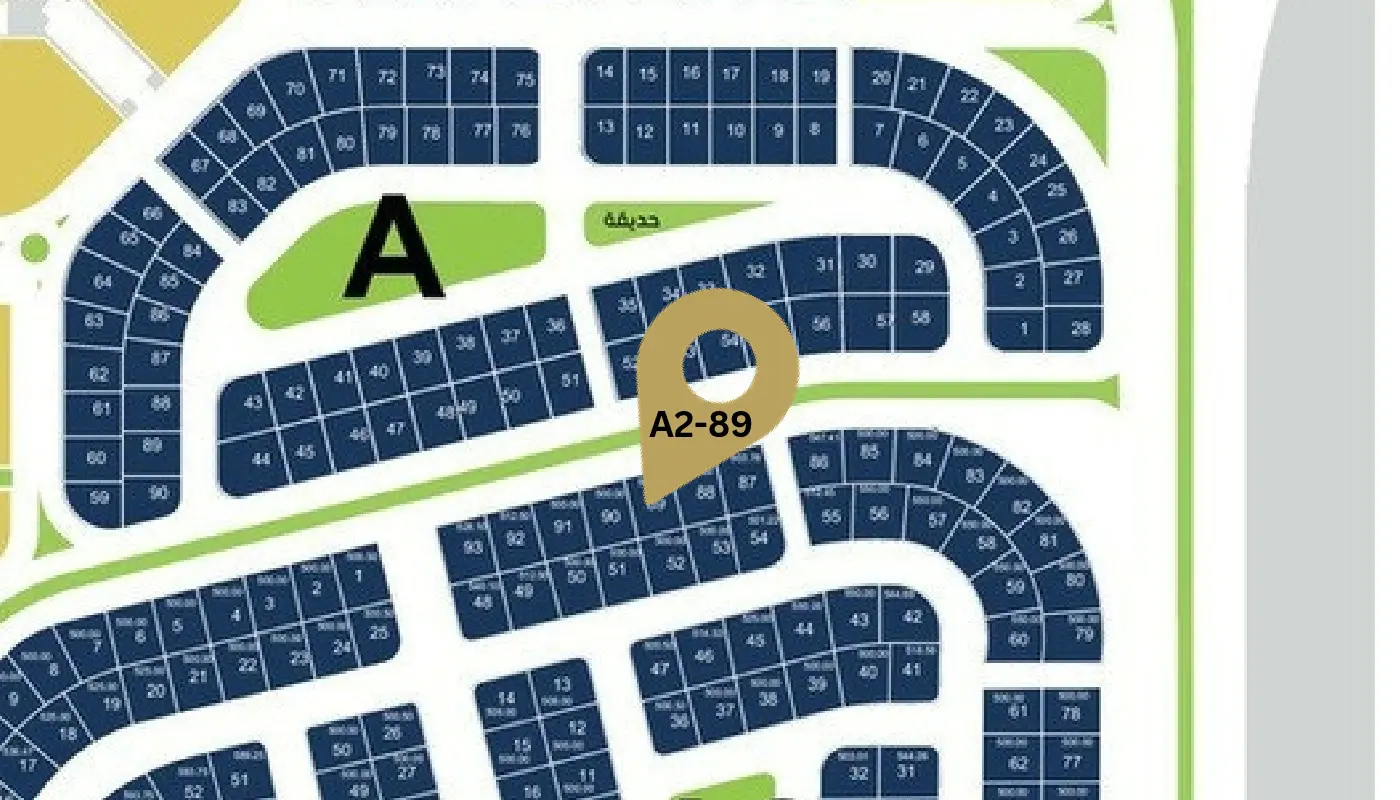 موقع المشروع على خريطة المنطقة — مشروع A2-89 – النرجس الجديدة – التجمع الخامس
