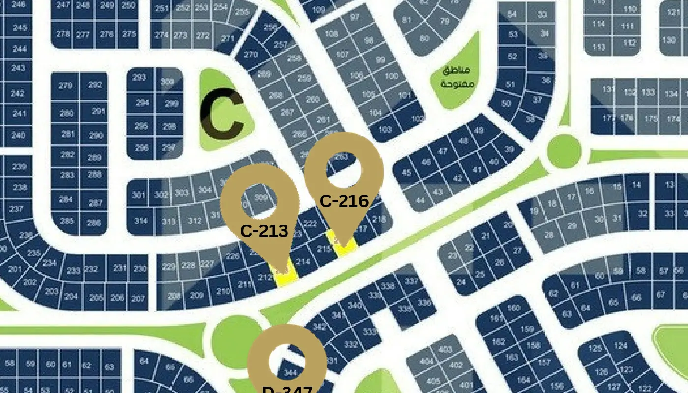 موقع المشروع على خريطة المنطقة — مشروع C-216 – النرجس الجديدة – التجمع الخامس