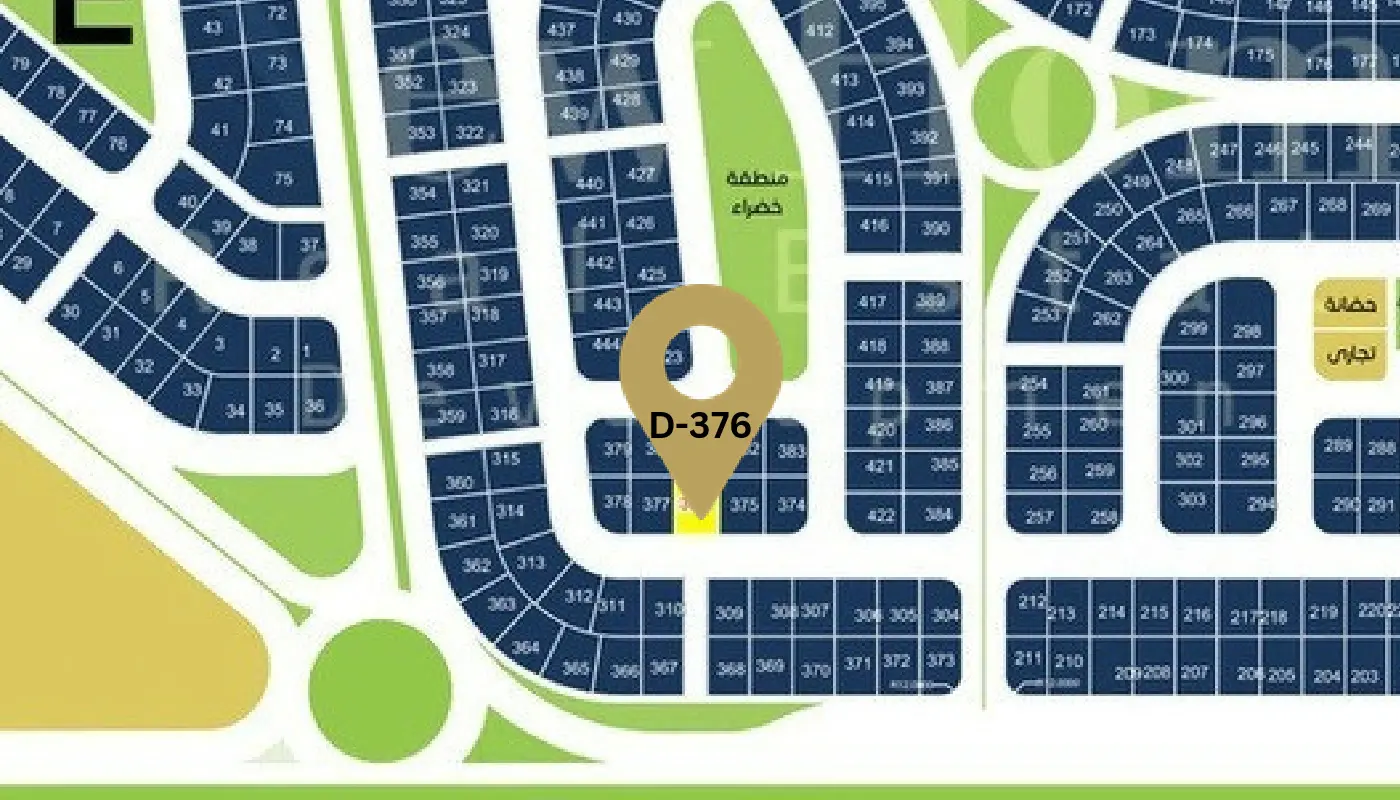 موقع المشروع على خريطة المنطقة — مشروع D-376 – النرجس الجديدة – التجمع الخامس