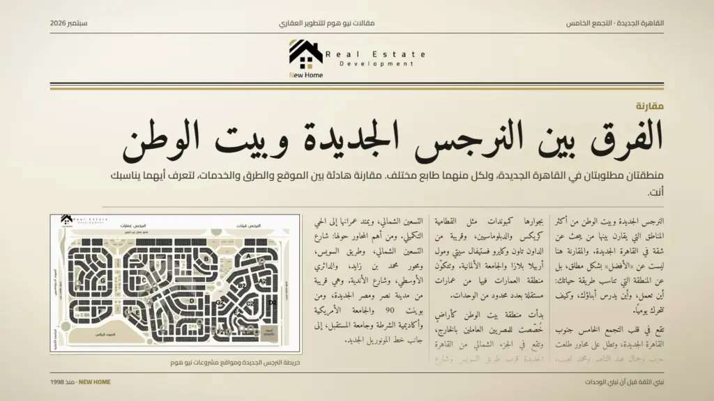 الفرق بين النرجس الجديدة وبيت الوطن؟